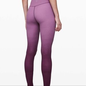Lululemon ombré purple align pants.